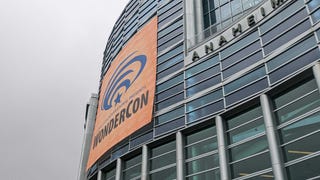 Photograph of WonderCon banner