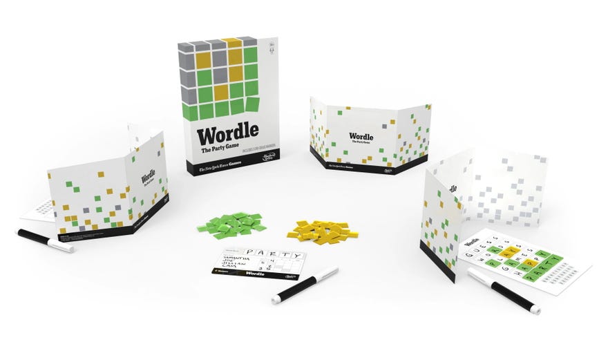 The official Wordle board game from Hasbro