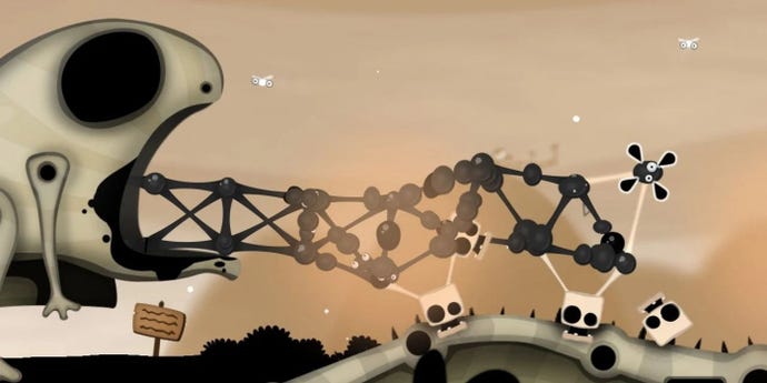 Screenshot of a level in World Of Goo