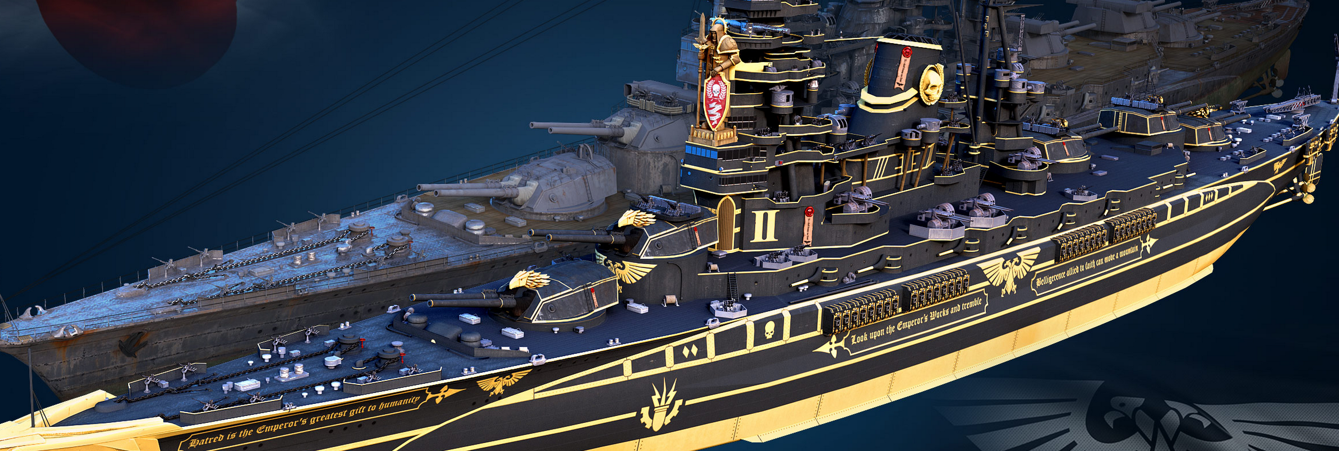 World of Warships bekommt Schiffe im futuristischen Warhammer 40k Look Eurogamer.de
