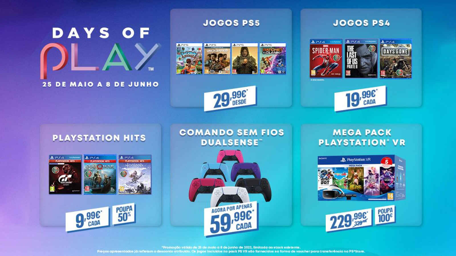 Days of Play na Worten: Compra uma PS4 e recebe dois jogos de oferta