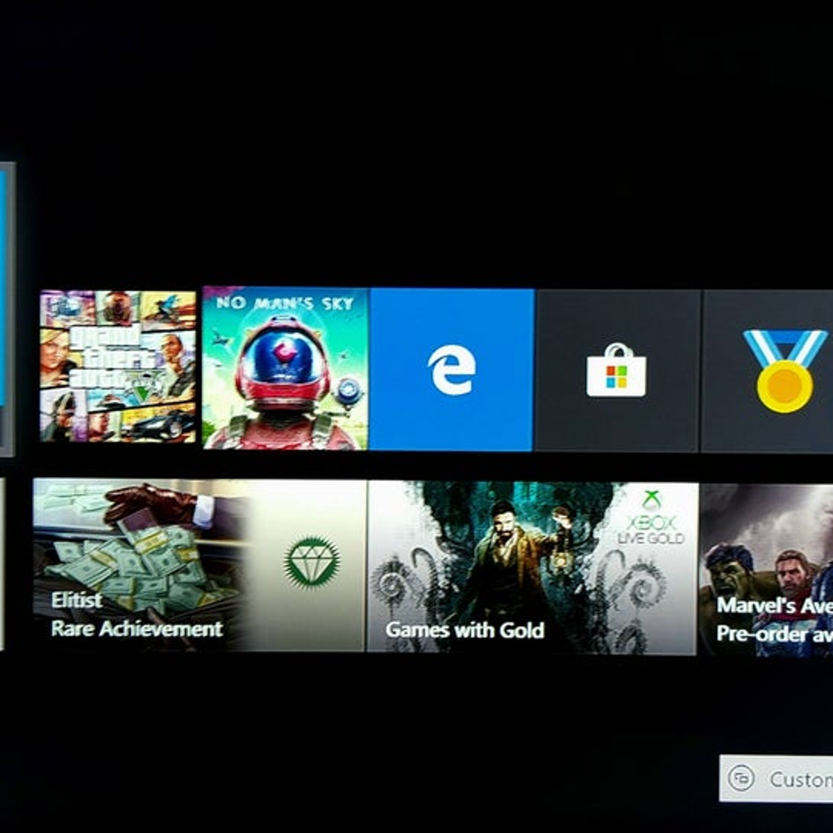 Xbox One Home Screen