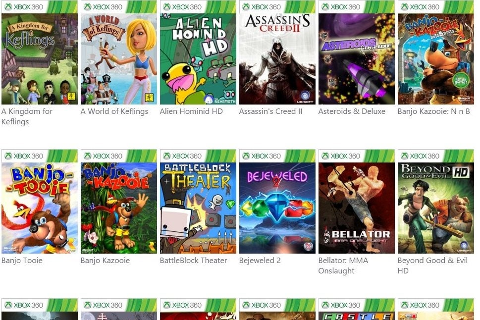 Retro games on sale xbox 360