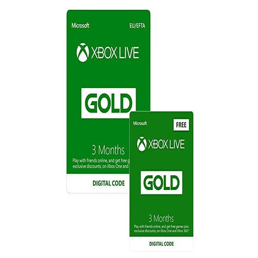 3 Month Microsoft Xbox One & Xbox 360 LIVE Gold Membership Card  Subscription 