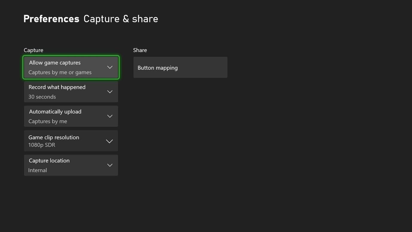 Xbox Series capture settings: How to capture and where to find ...