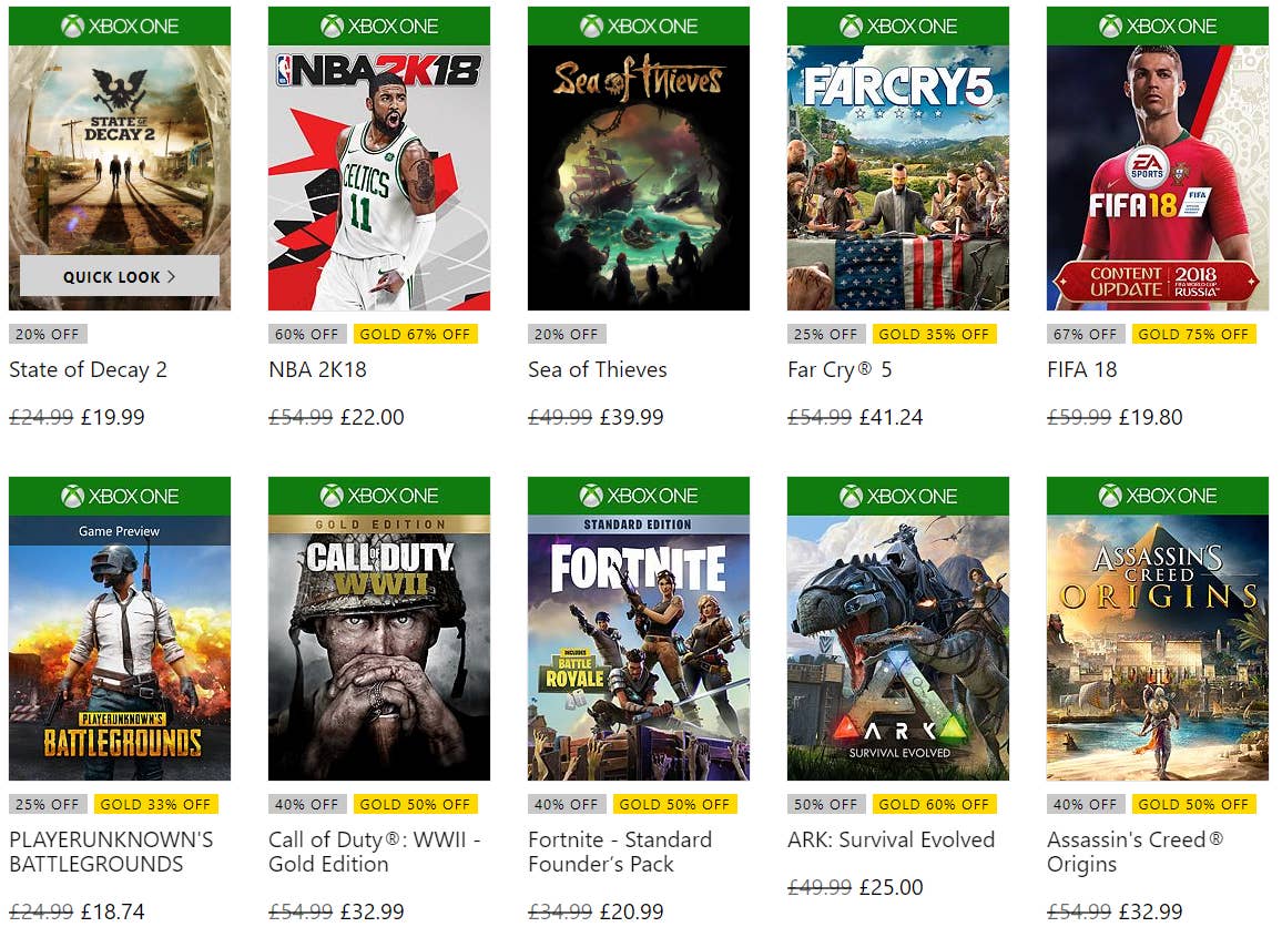 Xbox live deals hot sale of the week