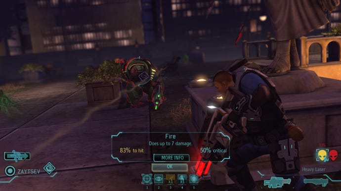 Ziel auf einen Muton in einem XCOM: Feind Unbekannter Screenshot