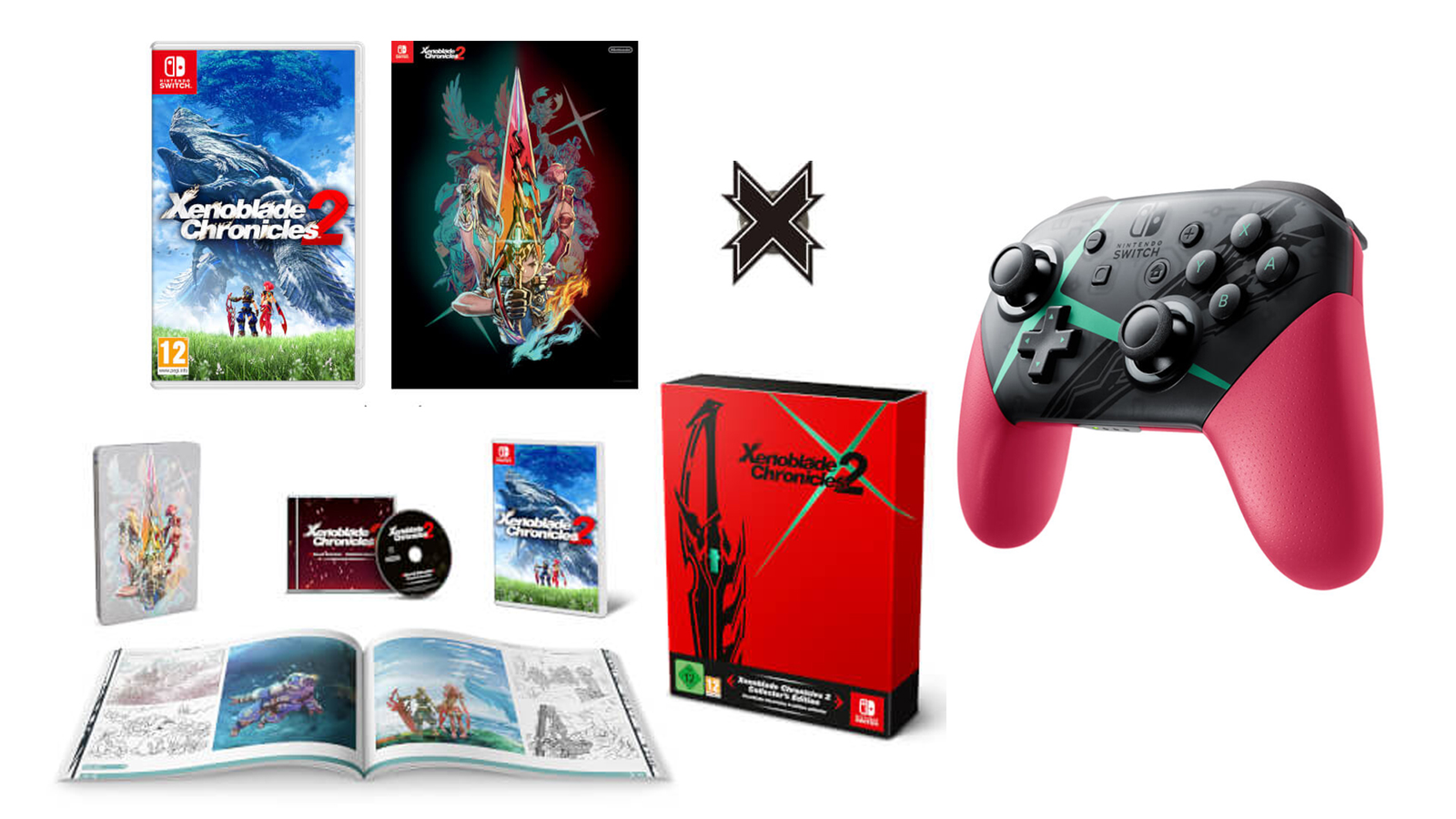  Nintendo Switch Pro Controller - Xenoblade Chronicles 2 Edition  : Video Games