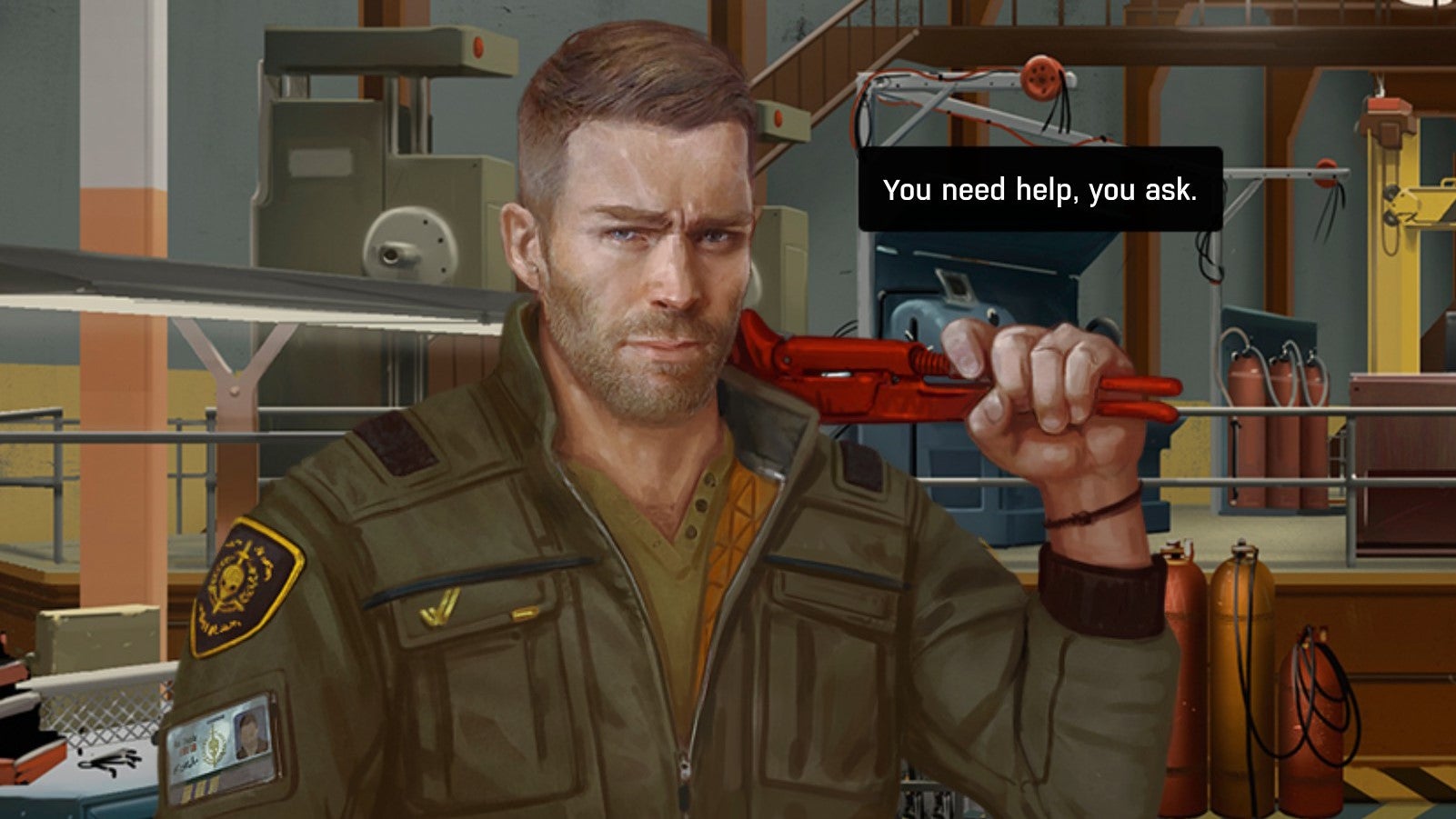 A nice engineer talks to you in Xenonauts 2