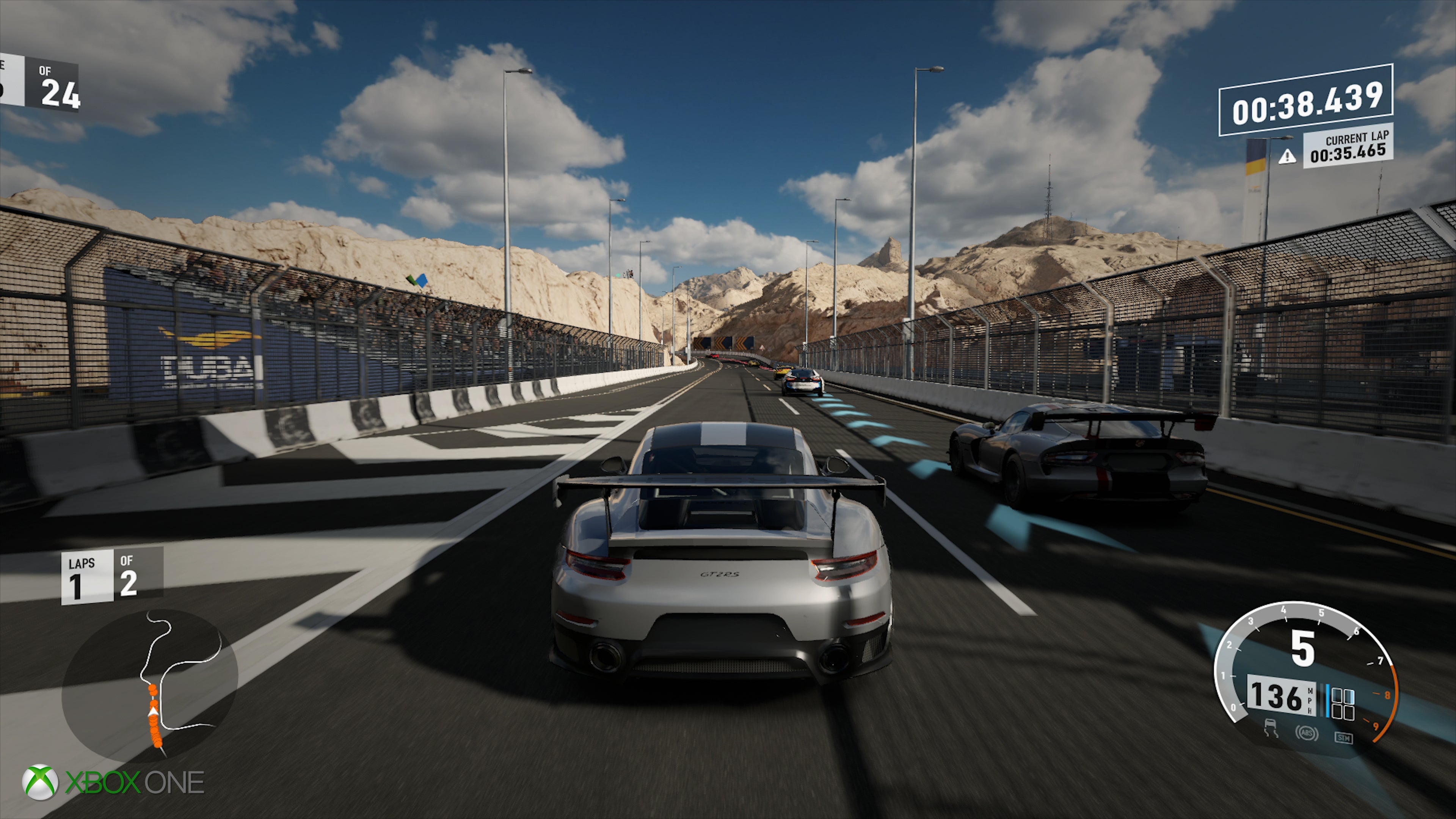 How does Forza 7 improve on Xbox One X over base hardware