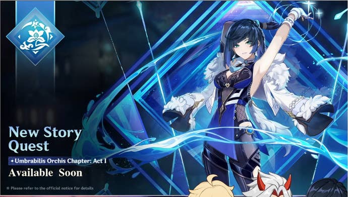 The Yelan quest details for genshin impact version 2.7