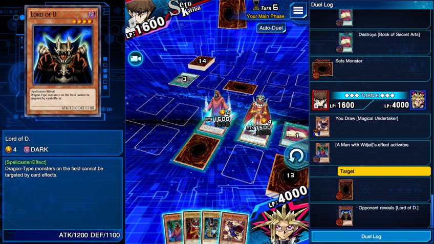 Yu-Gi-Oh! Duel Links digital board game screenshot