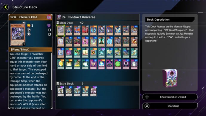 The Recontract Universe structure deck in Yu-Gi-Oh Master Duel.