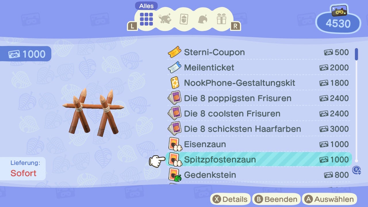 Animal Crossing New Horizons Zäune und Mauern bauen und herstellen