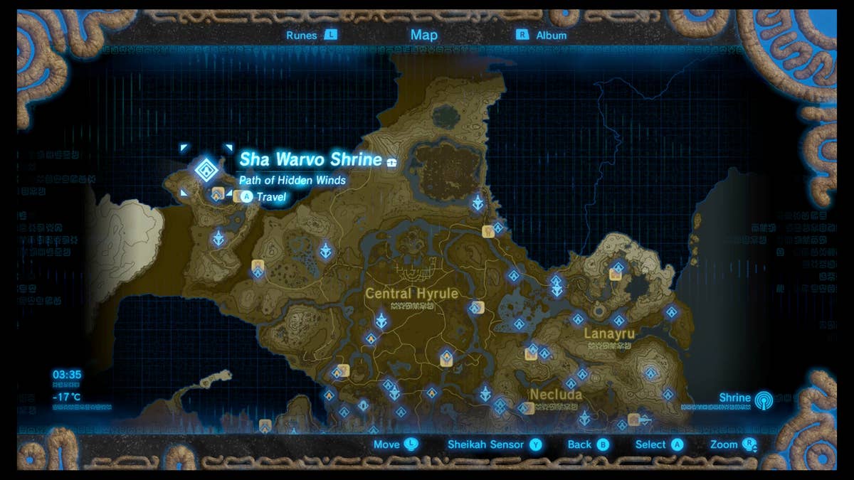 Zelda - Sha Warvo and Path of Hidden Winds trial solution in Breath of the  Wild