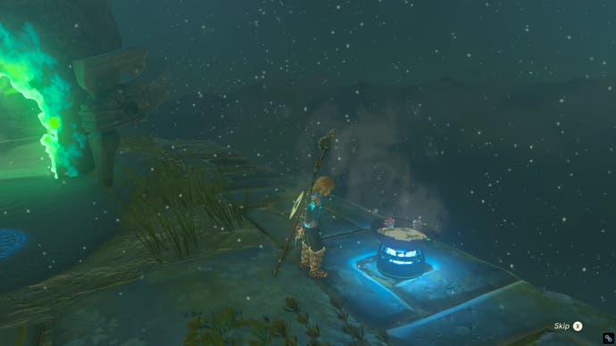 zelda tears of the kingdom link cooking before flux construct i battle