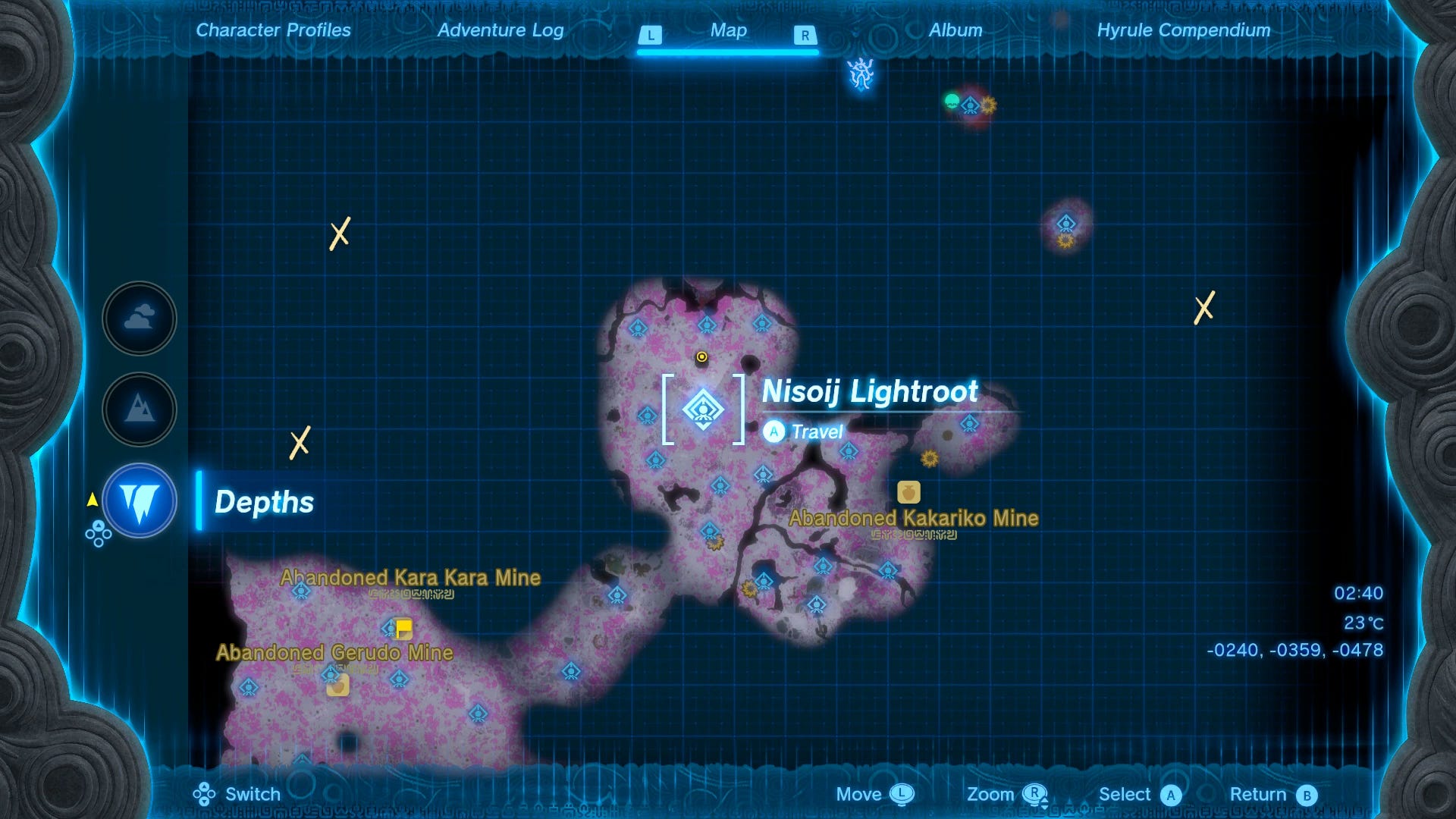 Lightroot Location Map Zelda: Tears of the Kingdom Mystery in the Depths statues guide | VG247