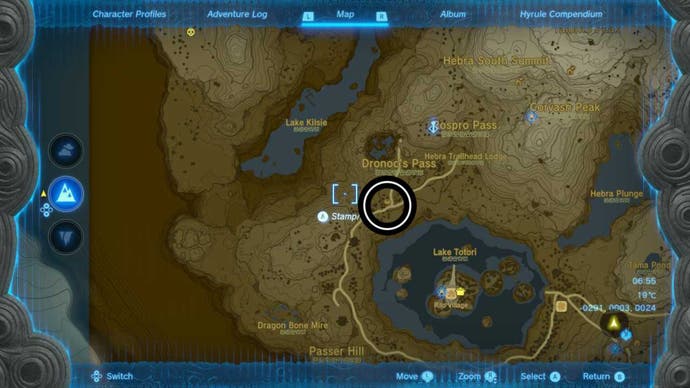 zelda totk dronocs pass well map location