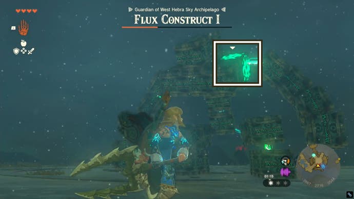 zelda totk flux construct i glowing cube location four