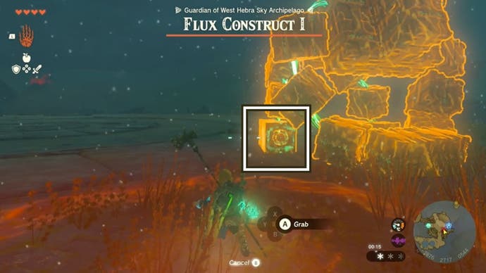 zelda totk flux construct i glowing cube location one