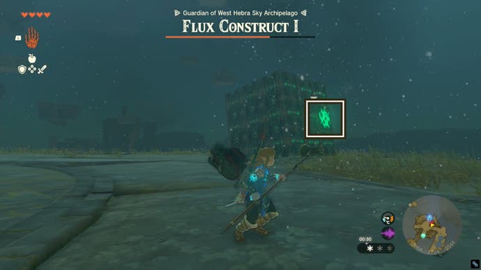 zelda totk flux construct i glowing cube location two