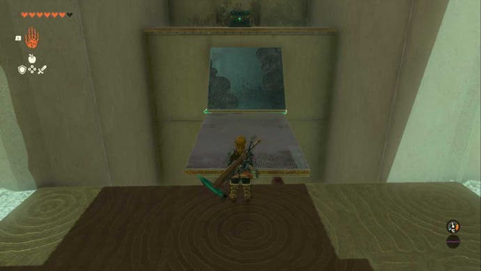 Zelda Totk Jiukoum Schrein Plattenrampe, um zur Brust zu gelangen