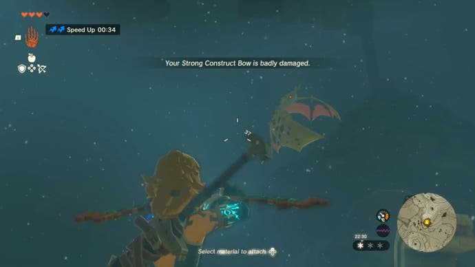 zelda totk link aiming bow and arrow at aerocuda