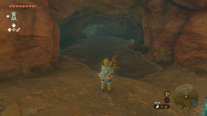 zelda totk link to cave entrance down river tamio