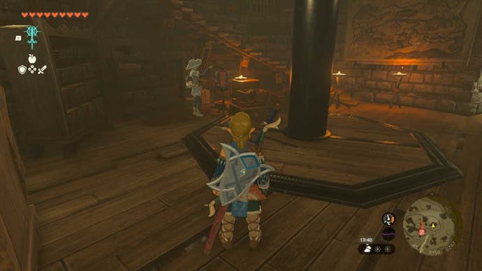 link zelda totk face konba and yiga armor at old akkala tech lab