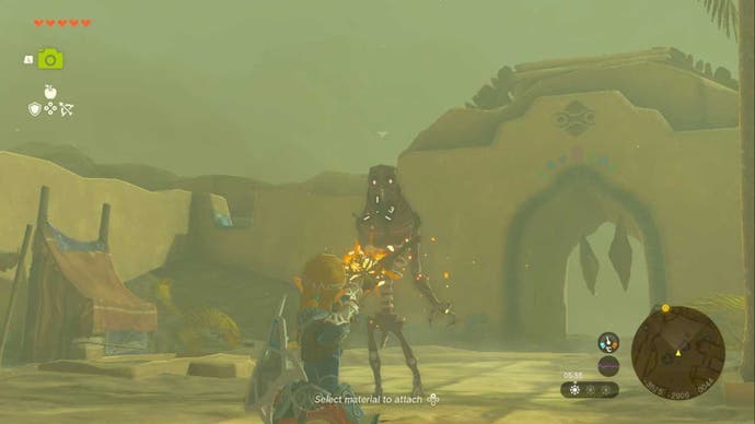 zelda totk link fighting gibdo in gerudo town