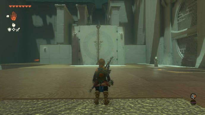 zelda totk link in entrance of orochium shrine