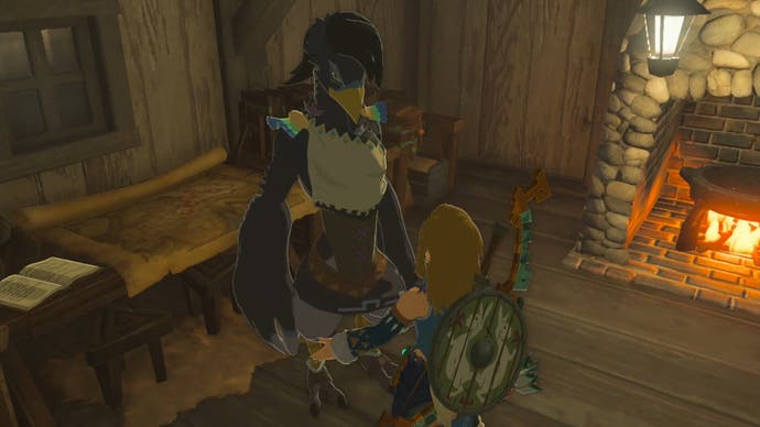 zelda totk link talk to harth in the dressing room