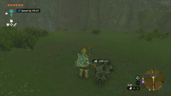 zelda totk link with stone talus heart weapon