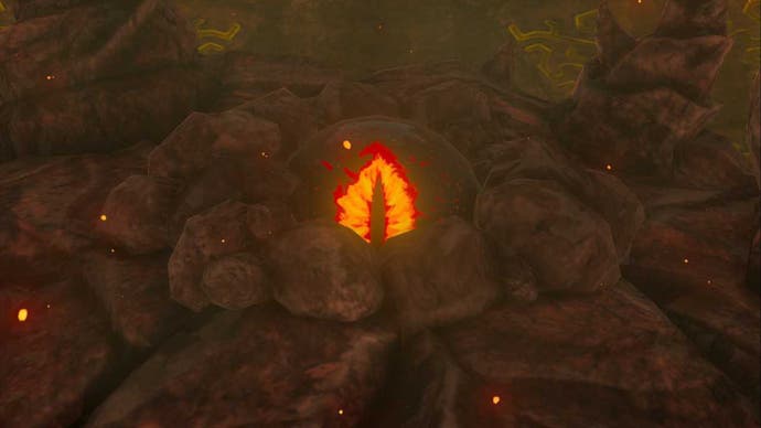 Zelda TOTK marbled gohma fire temple boss eye