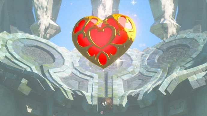 Zelda Tears of the Kingdom heart container for beating the Mucktorok