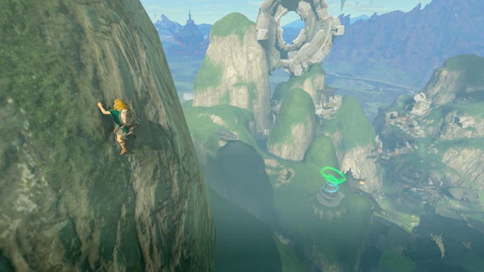 zelda totk official nintendo eshop art link climbing
