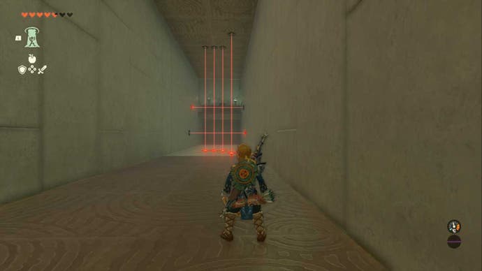 zelda totk orochium shrine lower level lasers and link