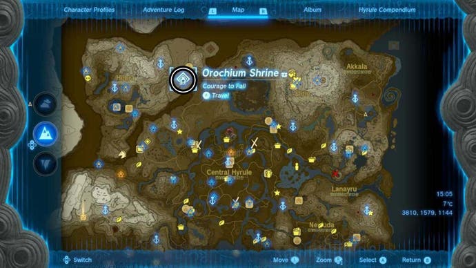 zelda totk orochium shrine map location