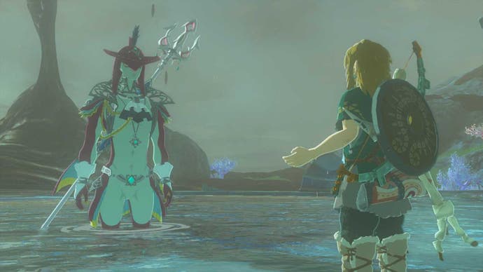 zelda totk prince sidon in mipha court with link