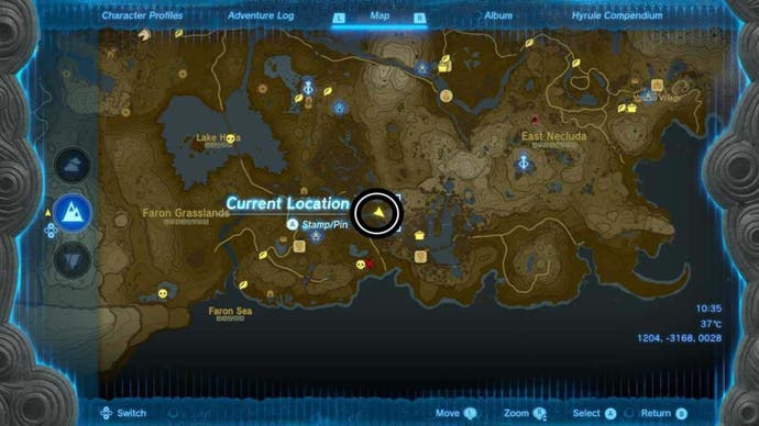 zelda totk rubber bar map location