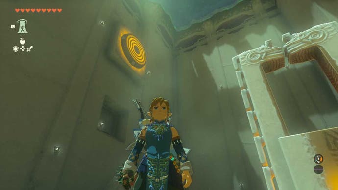 zelda totk tenbez shrine target wall