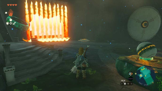 zelda totk water temple pipe two flame door pressure pad