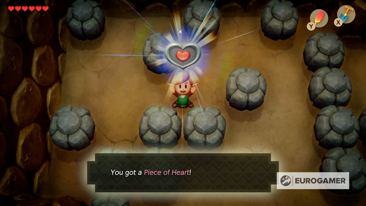 Zelda Link's Awakening Heart Piece locations list