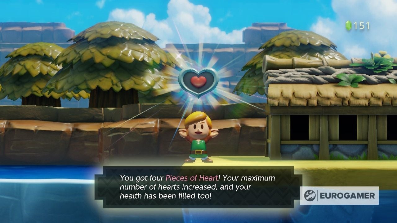 Zelda Link's Awakening Heart Piece locations list