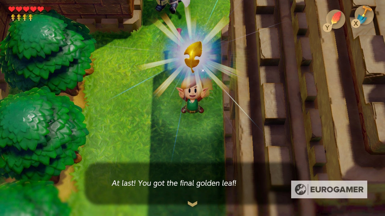 Zelda Link's Awakening Kanalet Castle Gold Leaf locations