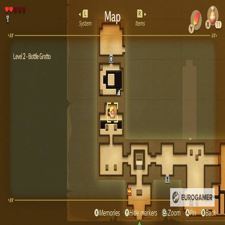 Link's Awakening Bottle Grotto walkthrough and maps - Polygon
