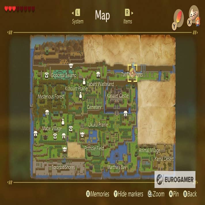 Zelda: Link's Awakening - Yarna Desert location, where to find Marin to  wake the Walrus in Animal Village