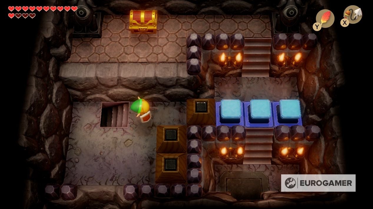 Zelda Link's Awakening Turtle Rock dungeon explored, crystal