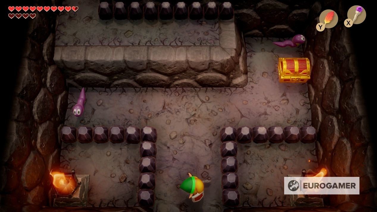 Zelda Link's Awakening Turtle Rock dungeon explored, crystal