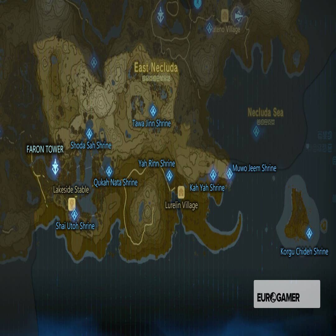 Shrines Map and All Shrine Locations  Zelda: Breath of the Wild  (BotW)｜Game8